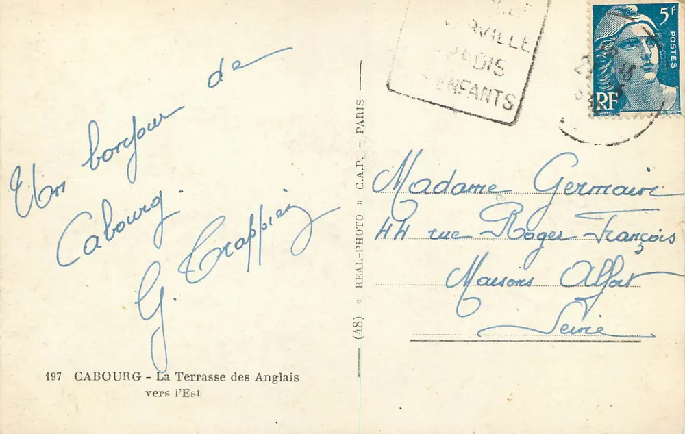 Cabourg — A Terrasse dos Ingleses para Leste — C.A.P. (497) - Verso