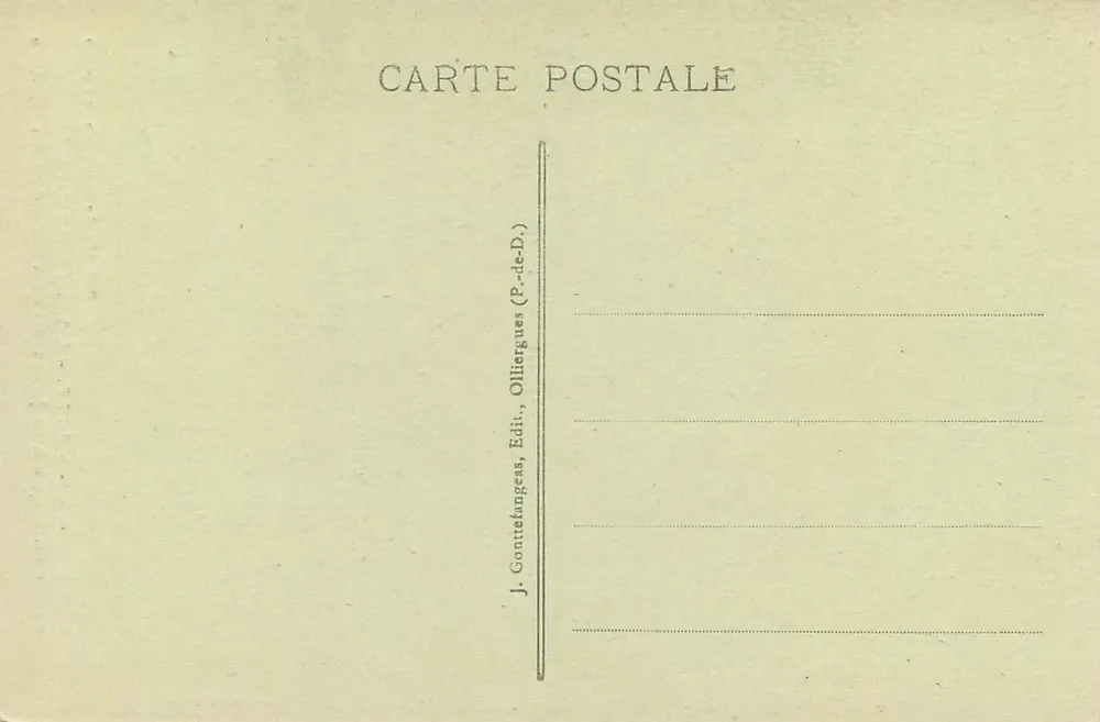 La Chaise-Dieu (Haute-Loire) — Porte gothique à la jonction des Galeries du Cloître — G. D'É. n° 5277 - Verso