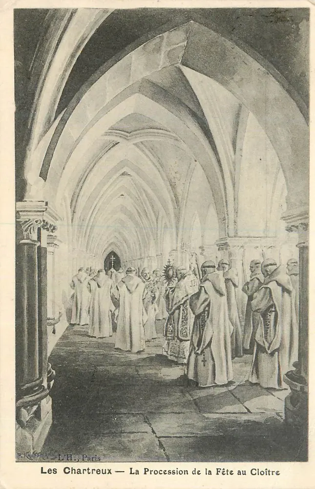 Les Chartreux — A Processão da Festa no Claustro — L'H. Paris - Frente