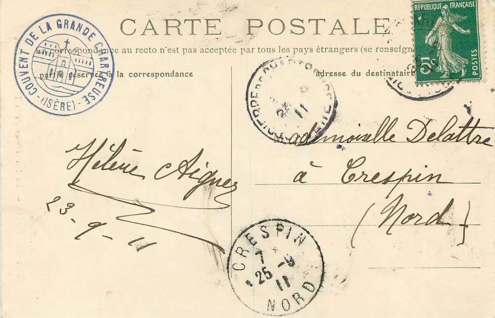 Les Chartreux — A Processão da Festa no Claustro — L'H. Paris - Verso