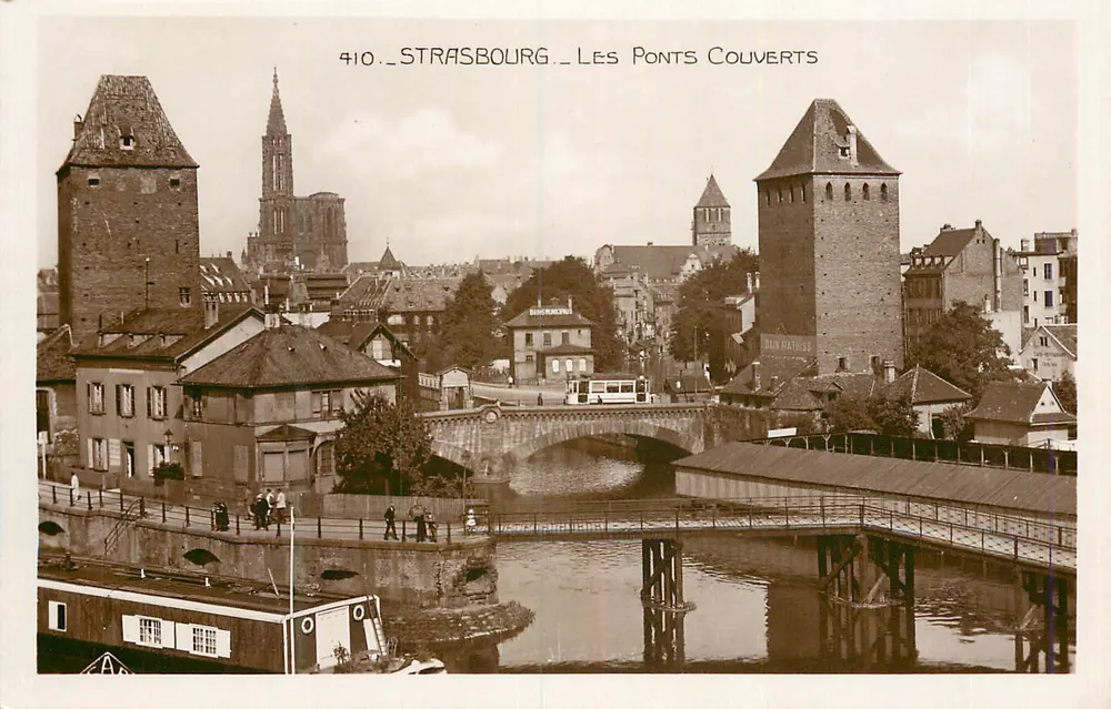 Estrasburgo — Os Pontes Cobertas — editor C. A. P. Strasbourg - Frente