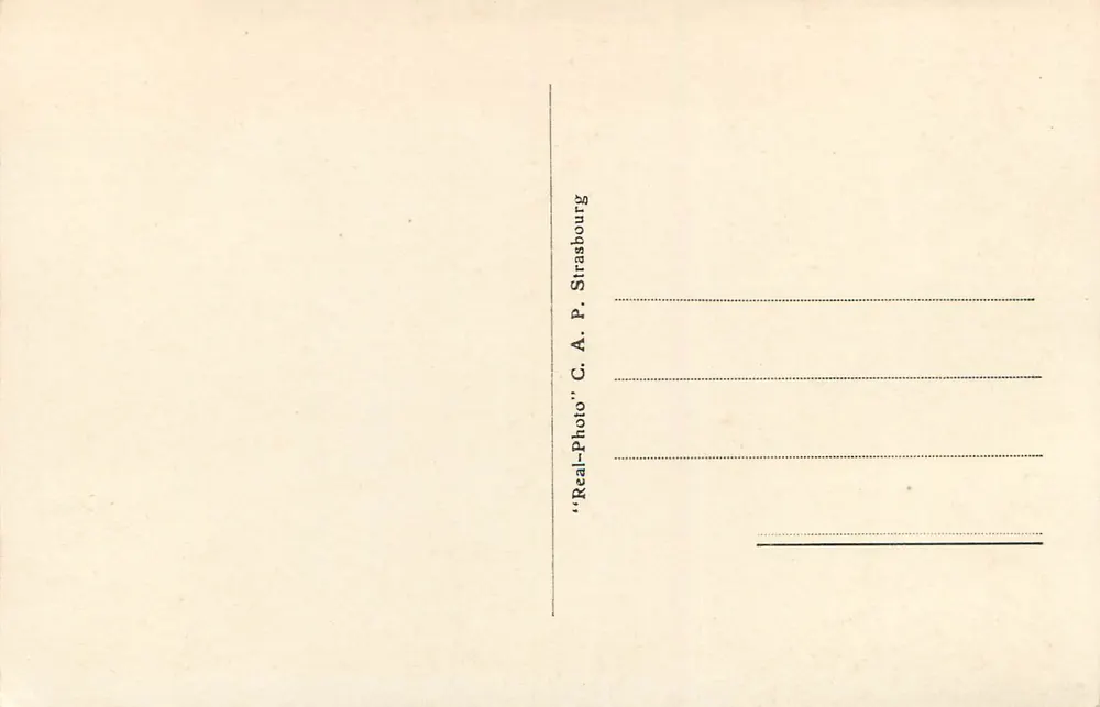 Estrasburgo — Os Pontes Cobertas — editor C. A. P. Strasbourg - Verso