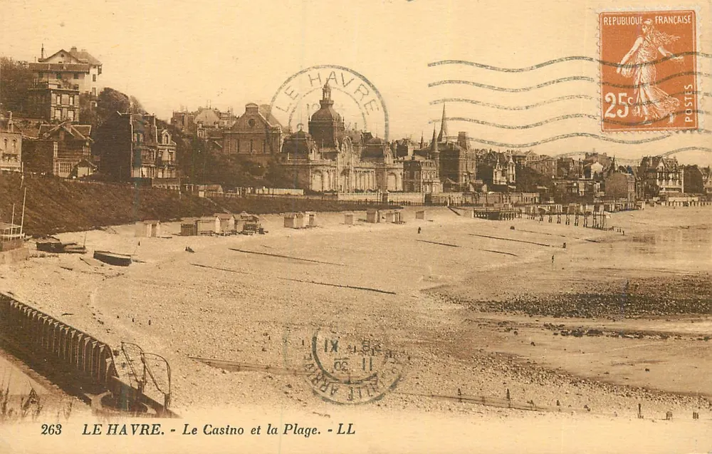 Le Havre - Le Casino et la Plage - LL - Recto