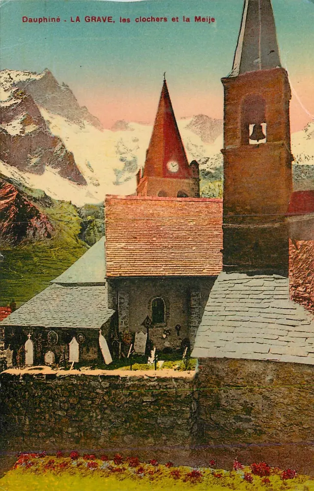 Dauphiné - LA GRAVE, os campanários e a Meije - Frente