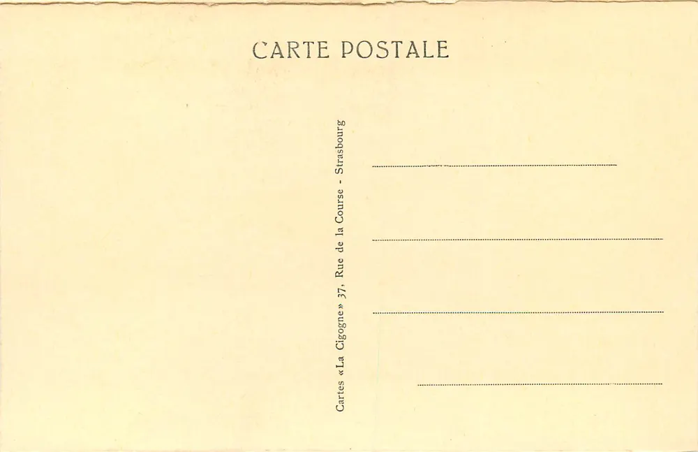 Strasbourg — A Catedral — Cartas « La Cigogne » - Verso