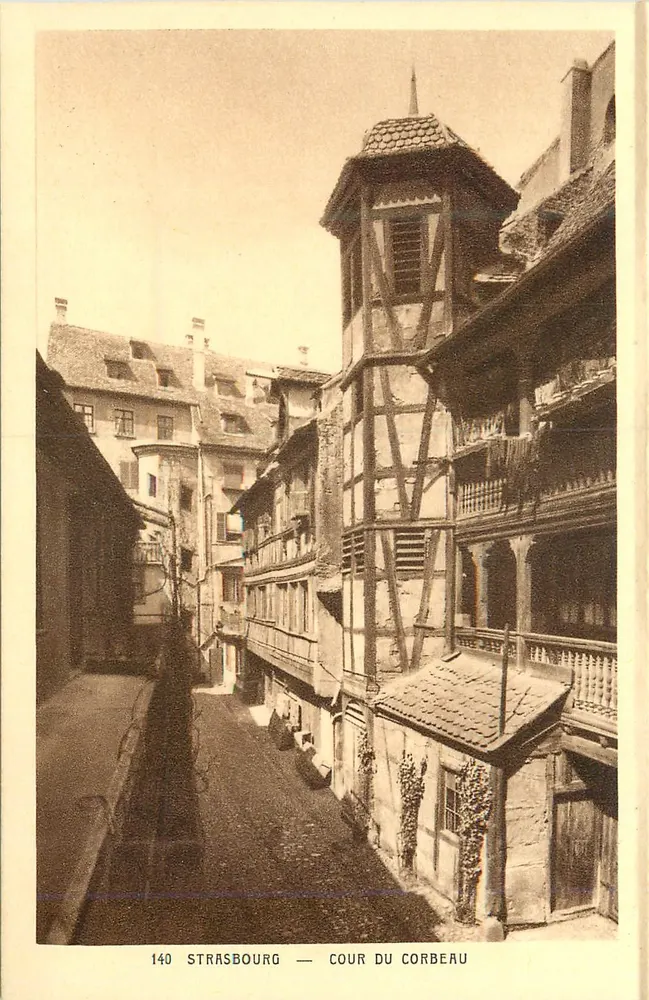 Strasbourg — Cour du Corbeau — editor « La Cigogne » - Frente