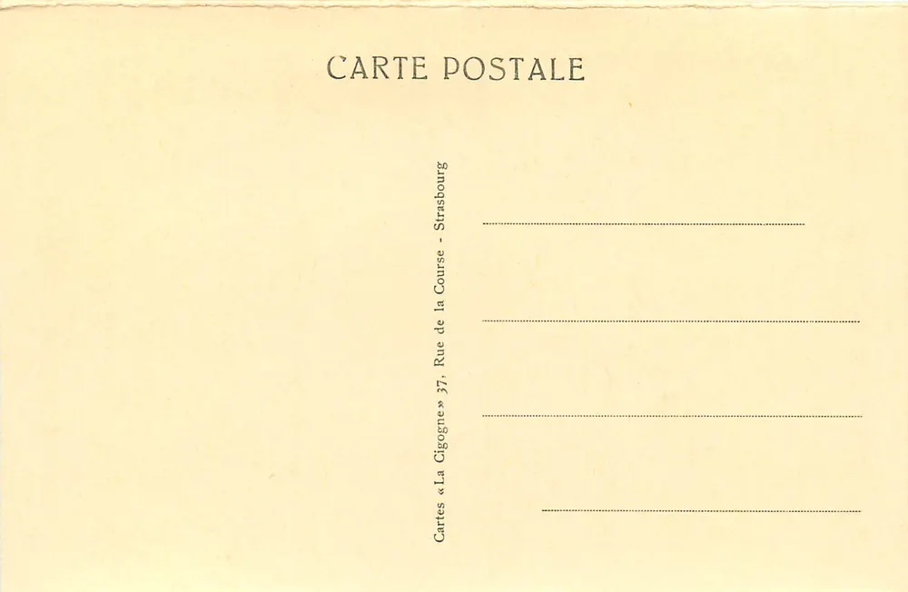 Strasbourg — La Petite France — Cartes « La Cigogne » - Verso