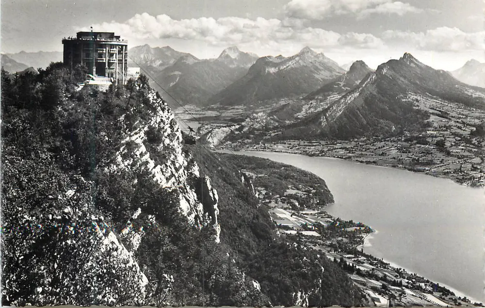 Oberstation der Seilbahn Mont-Veyrier — Umgebung von Annecy — Éditions G. MOUCHET, Annecy, Nr. 743 - Vorderseite