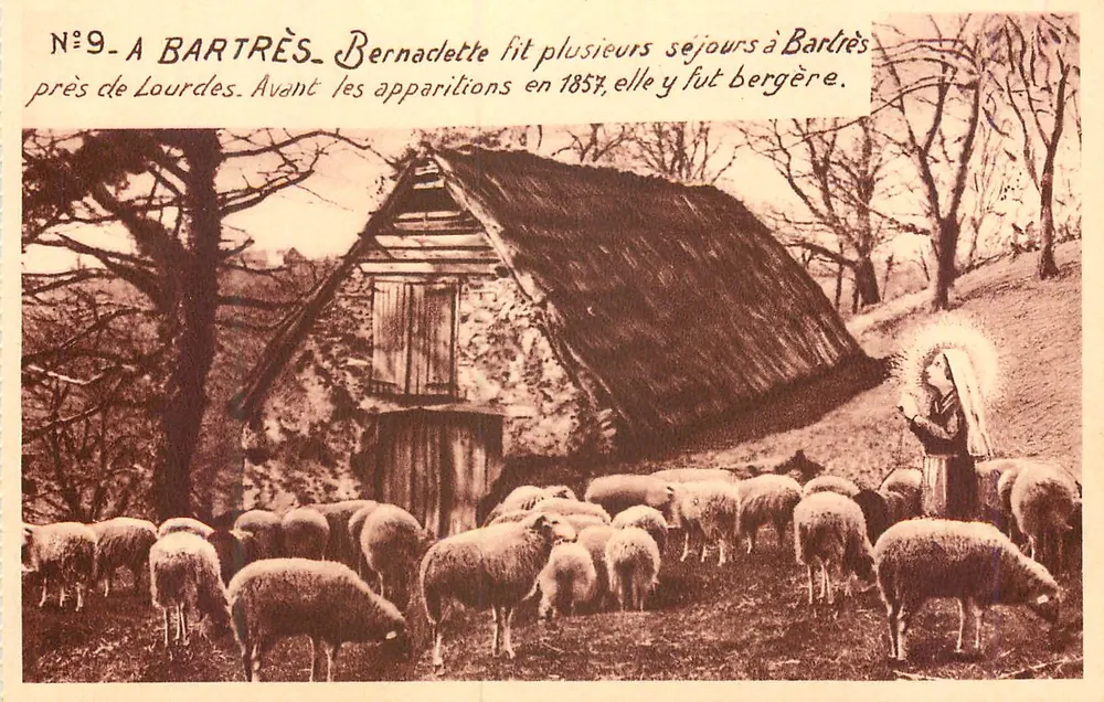 Bartres — Bernadette war vor den Erscheinungen Schäferin — Édition P. Doucet, Lourdes - Vorderseite