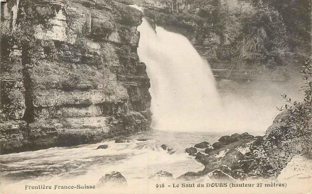 Der Saut du Doubs — Höhe 27 Meter — Grenze Frankreich-Schweiz — Nr. 938 - Vorderseite