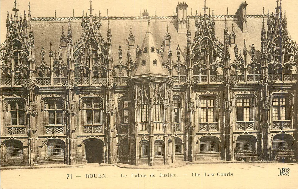 Rouen — Le Palais de Justice — éditeur JND Phot. n°71 - Frente