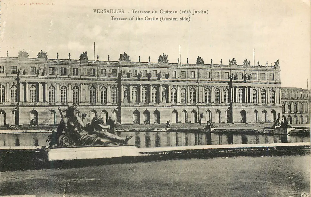 Versailles - Terrasse du Château (côté Jardin) — Édition Colbert, Versailles - Recto