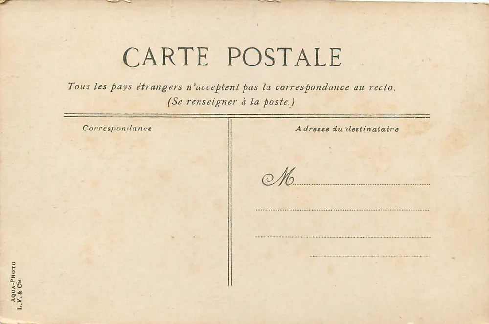 Marseille, le Palais de Longchamps — éditeur L.V. & Cie, n° 45 - Achterkant