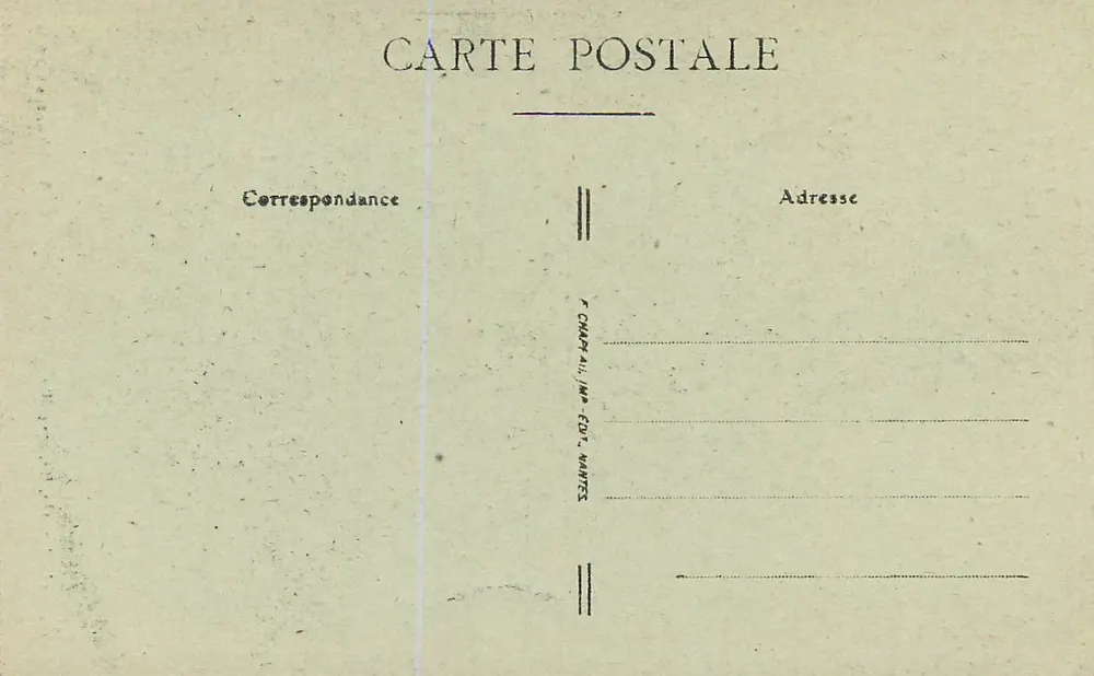 Basílica de São Nicolau — Nantes — editor Chapal, imp. Ed. Nantes, n° 107 - Verso