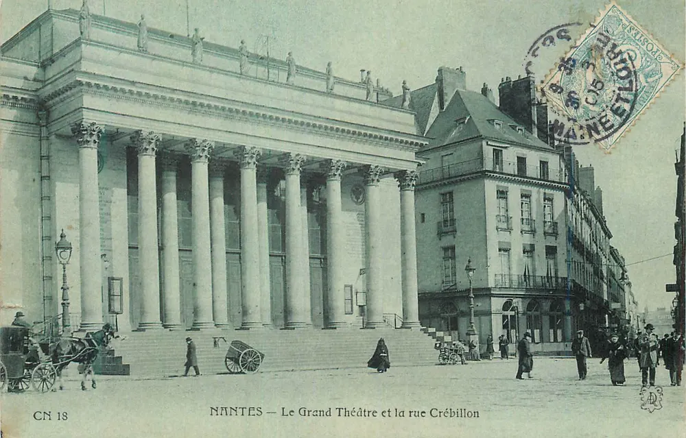 NANTES — Le Grand Théâtre et la rue Crébillon — CN 18 - Recto