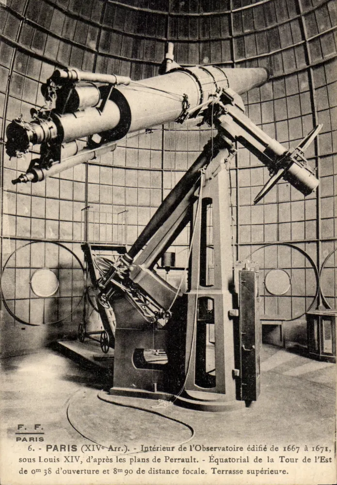 Intérieur de l'Observatoire - Équatorial de la Tour de l'Est - Paris (XIVe Arrondissement) - Recto
