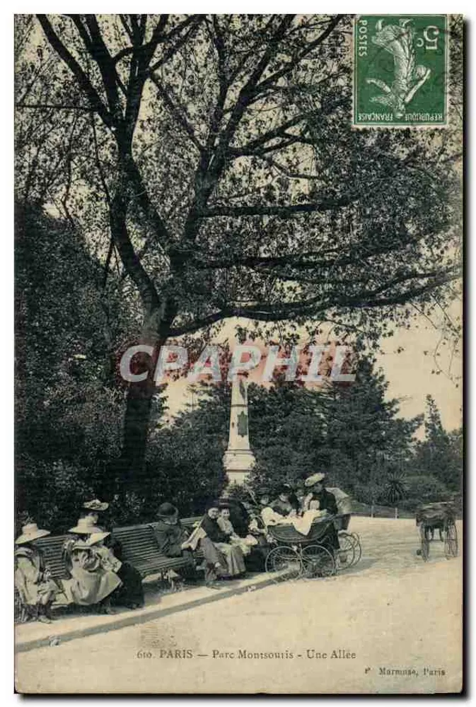 PARIS — Parc Montsouris — Une Allée — Marmusa, Paris, n°610 - Recto