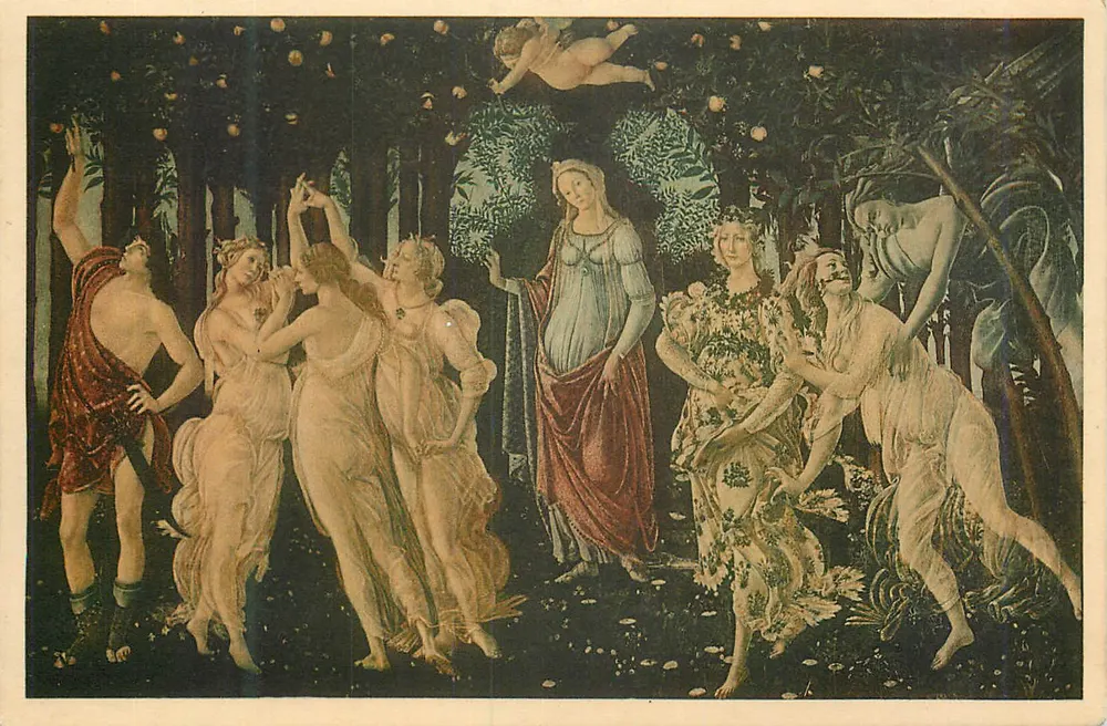 A Primavera — Sandro Botticelli — R. Galleria — Firenze - Frente