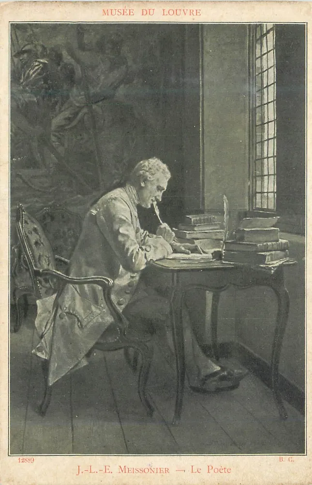 Museu do Louvre — J.-L.-E. Meissonier — O Poeta — n° 12889 - Frente