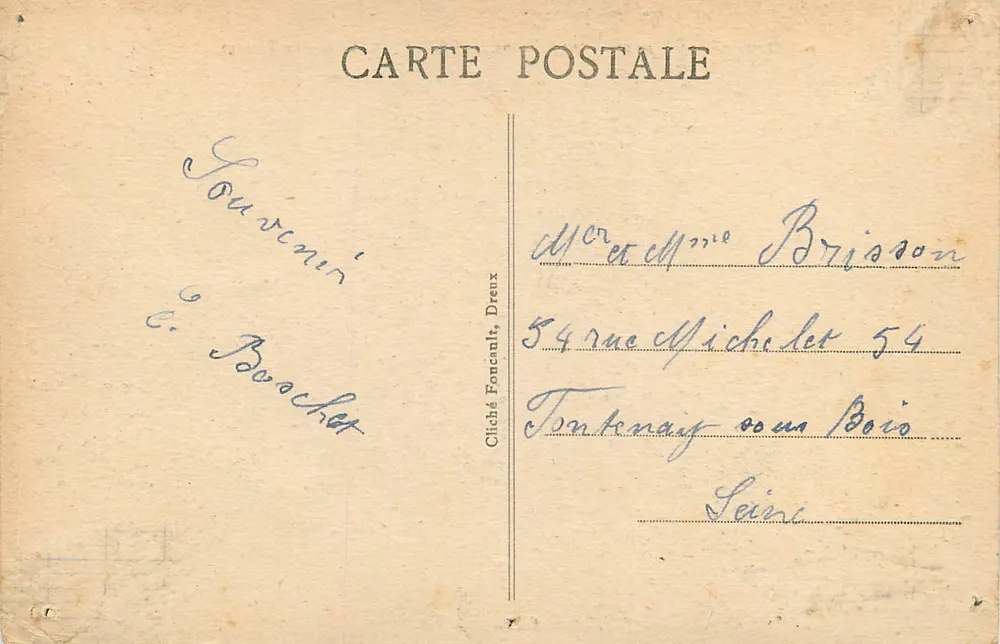Cannes Écluse — Le Barrage — Édition Delbargue, à Montereau - Verso