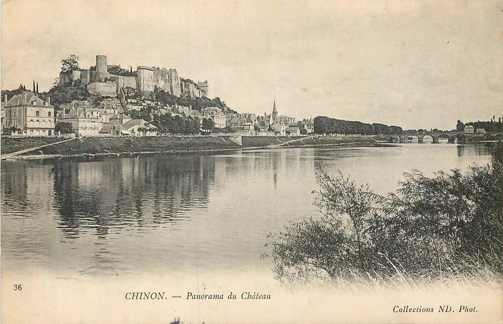 Chinon — Panorama do Castelo — Collections ND. Fot. - Frente