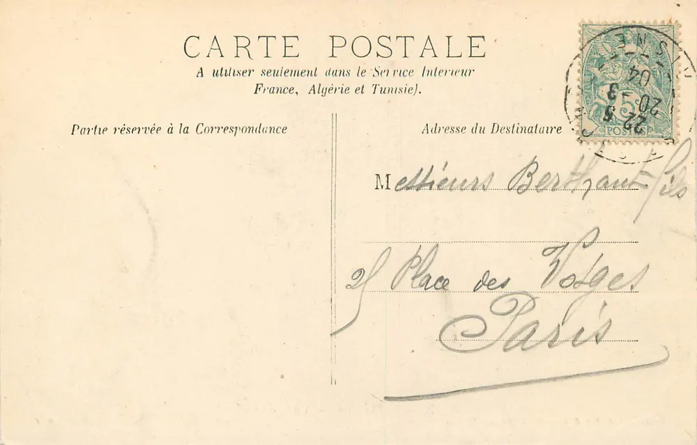 Soissons — Vista geral — Fototipia A. Rep & Filliette, Château Thierry, n° 3297 - Verso