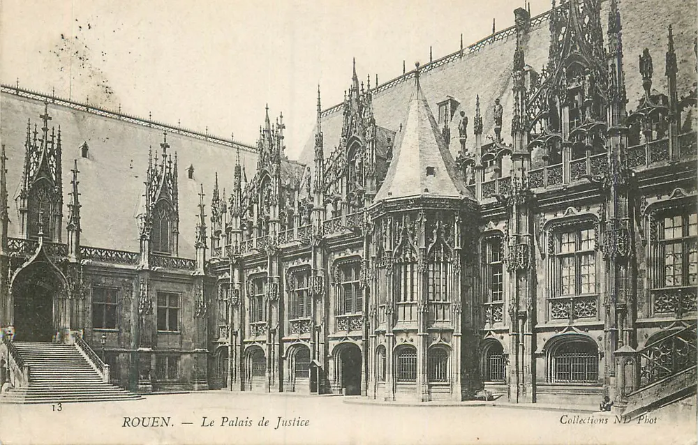 Rouen — O Palácio de Justiça — Collections ND Phot - Frente