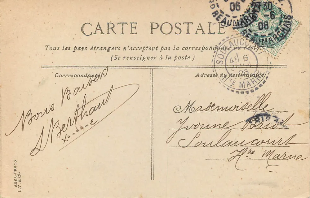 Bois de Boulogne — homem lendo perto de um lago — editor Josèn h. n°50 - Verso