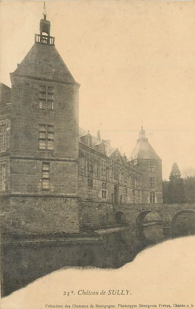 Château de Sully — Collection des Châteaux de Bourgogne — Phototypie Bourgeois Frères, Chalon s/S - Recto