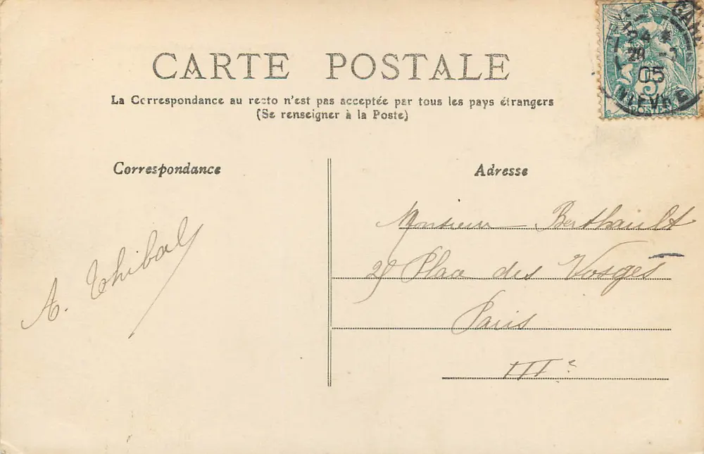 Nevers — O Palácio Ducal — Editor desconhecido, n° 22 - Verso