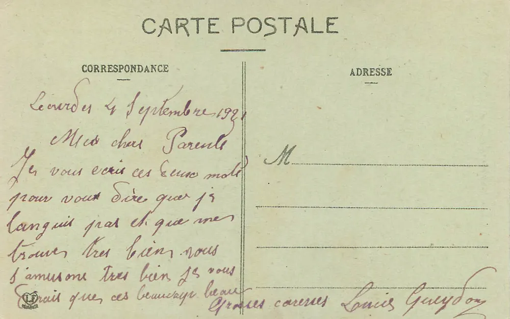 Lourdes — Casa Paternal de Bernadette — Fototipo Lagueux Frères, Toulouse - Verso