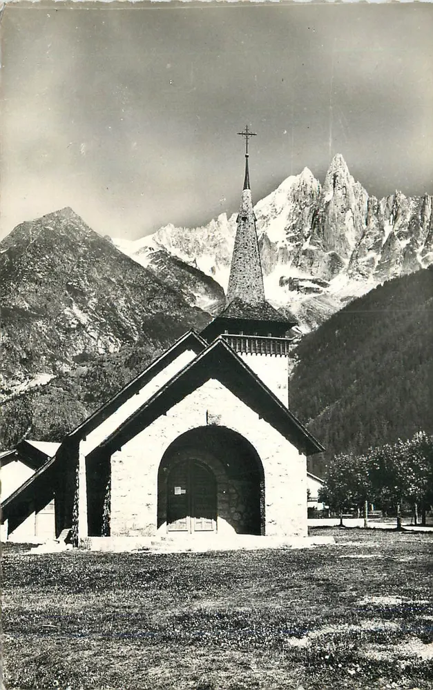 Chapelle des Praz - Aiguilles du Drû et Verte — ChamoniX Mont-Blanc, Edition Jean-Jolie, Nr. 332 - Vorderseite