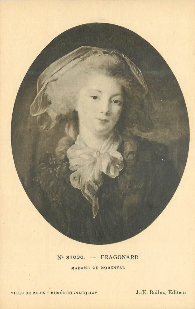 Madame de Noreval — Portrait von Fragonard — J.-E. Bulloz, Verlag, n° 37030 - Vorderseite