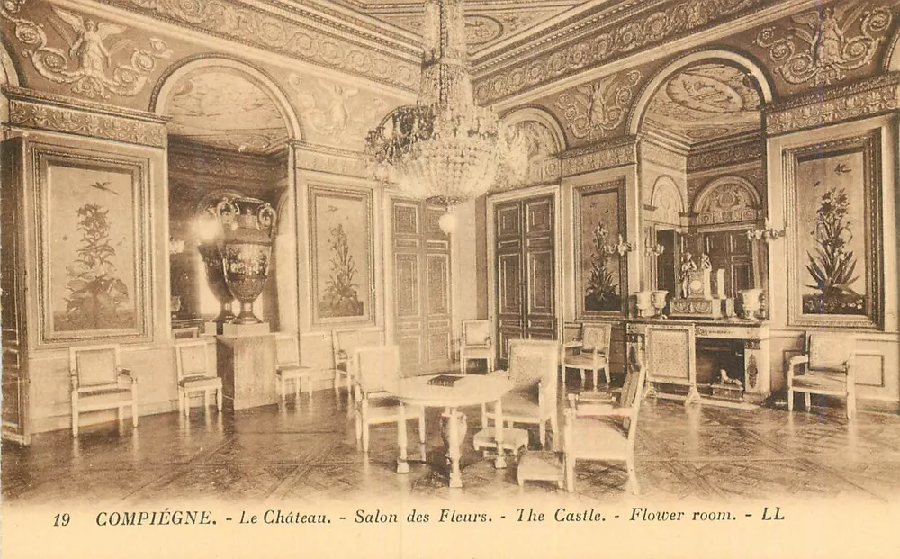 Compiègne - Zamek - Saloon kwiatowy - LL - Awers