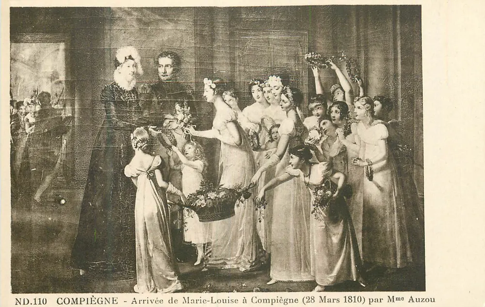 Compiègne - Ankunft von Marie-Louise in Compiègne (28. März 1810) von Mme Auzou - Vorderseite