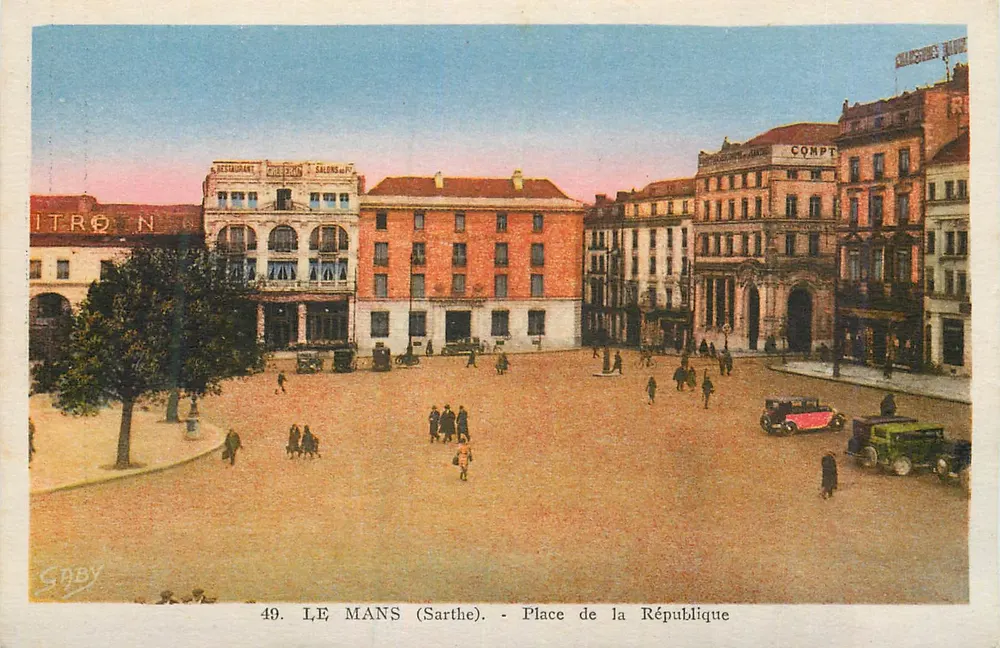 Le Mans (Sarthe) - Praça da República — editor Gaby, n°49 - Frente