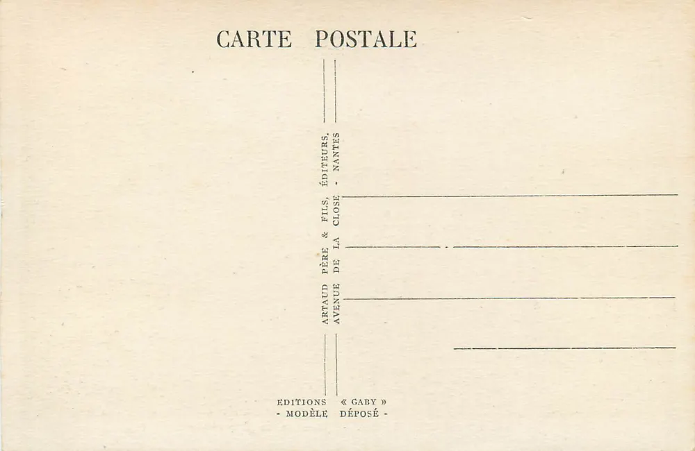 Le Mans (Sarthe) - Praça da República — editor Gaby, n°49 - Verso