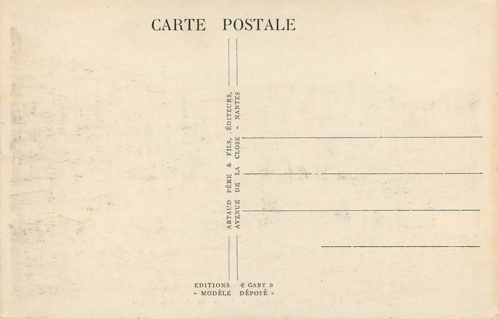 Le Mans (Sarthe) - Praça da República — editor Gaby, n°49 - Verso
