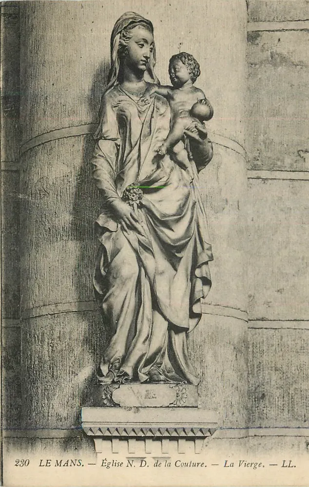 Le Mans — Église N.D. de la Couture — La Vierge — LL. n°230 - Recto