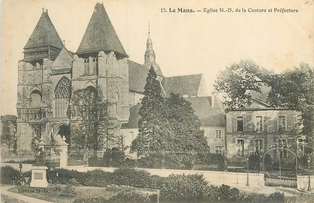 Le Mans — Église N.-D. de la Couture et Préfecture — Édition N.G. - Recto
