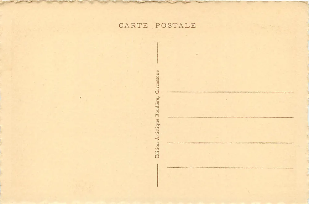 Cidade de Carcassonne — Conjunto da Porta de Aude — Fot. E. Roudiere, Editor - Verso