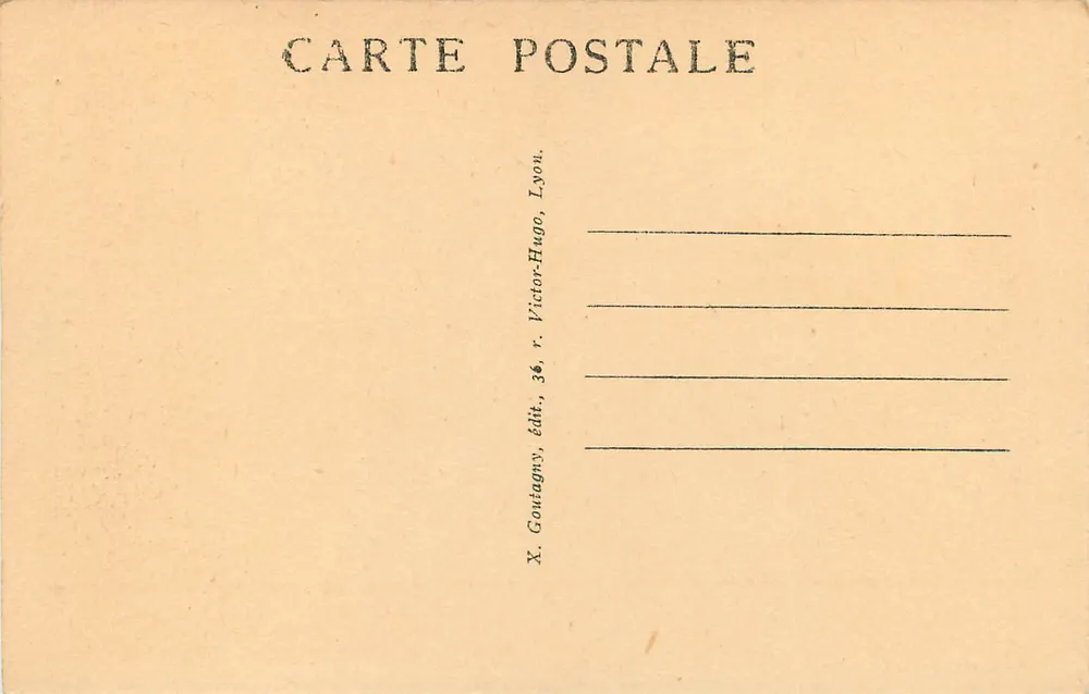 LYON — LA PRÉFECTURE — X. GOUTAGNY, ÉDIT., LYON - Verso
