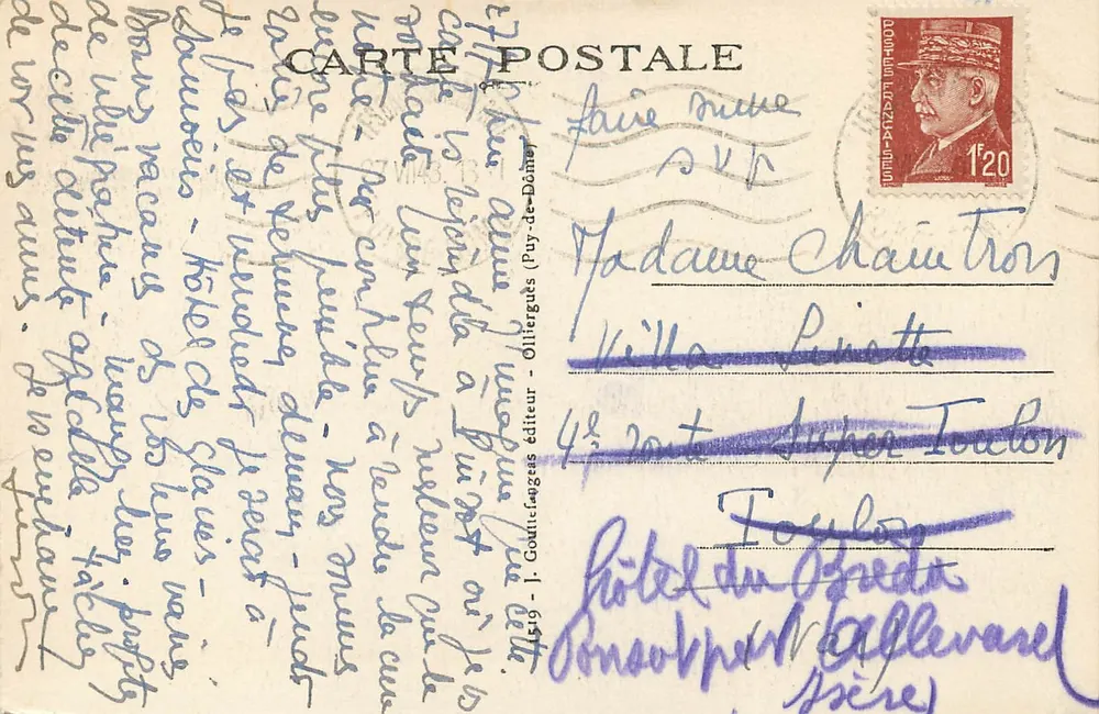 Mont-Dore — Faysage, Valei do Inferno — A Auvergne - Verso