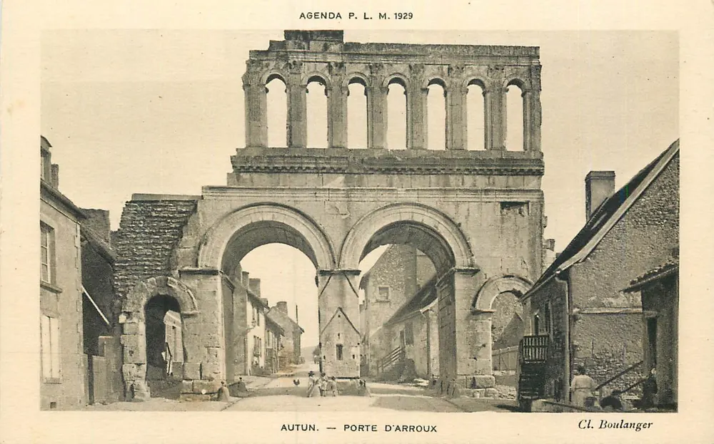 Autun — Porte d'Arroux — Cl. Boulanger — Agenda P. L. M. 1929 - Vorderseite
