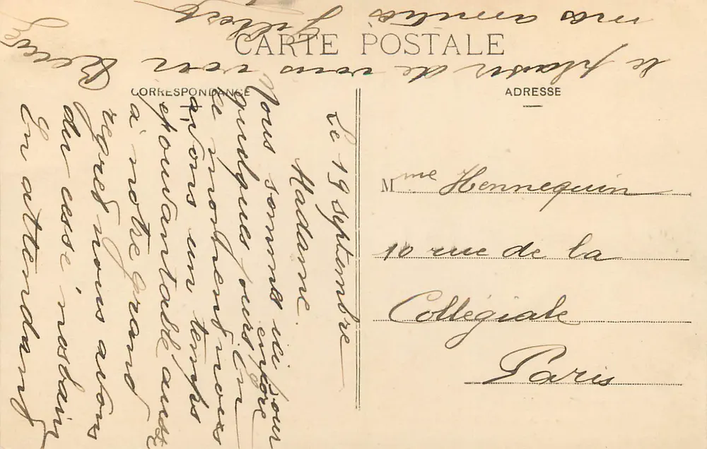 Argachon — La Jetée-Promenade et le Boulevard-Promenade — Marcel Delbouy, phototypie, Bordeaux (1913) - Verso