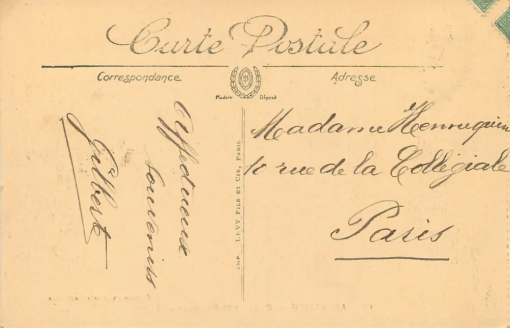 Arcachon — Praça dos Palmeiras — Edição Papeterie Gambetta - Verso