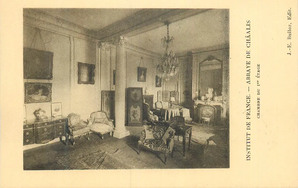 Zimmer in Châalis — Institut de France — Abtei — 1. Stock — J.-E. Bulloz, Verlag - Vorderseite