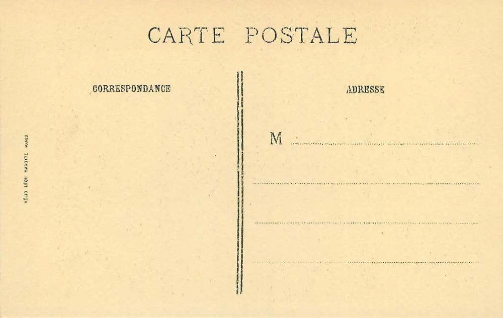 Zimmer in Châalis — Institut de France — Abtei — 1. Stock — J.-E. Bulloz, Verlag - Rückseite
