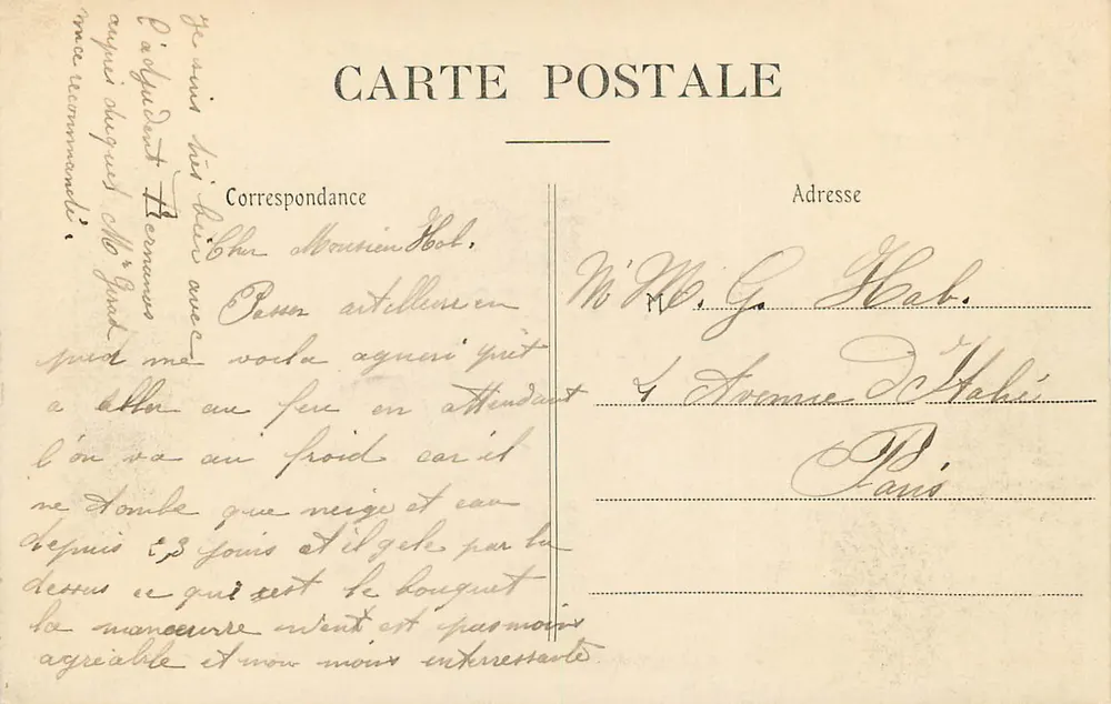 Reims — La Cathédrale - Vue panoramique — Éditeur : AUX (imprimeur) — N° de série 1 - Verso
