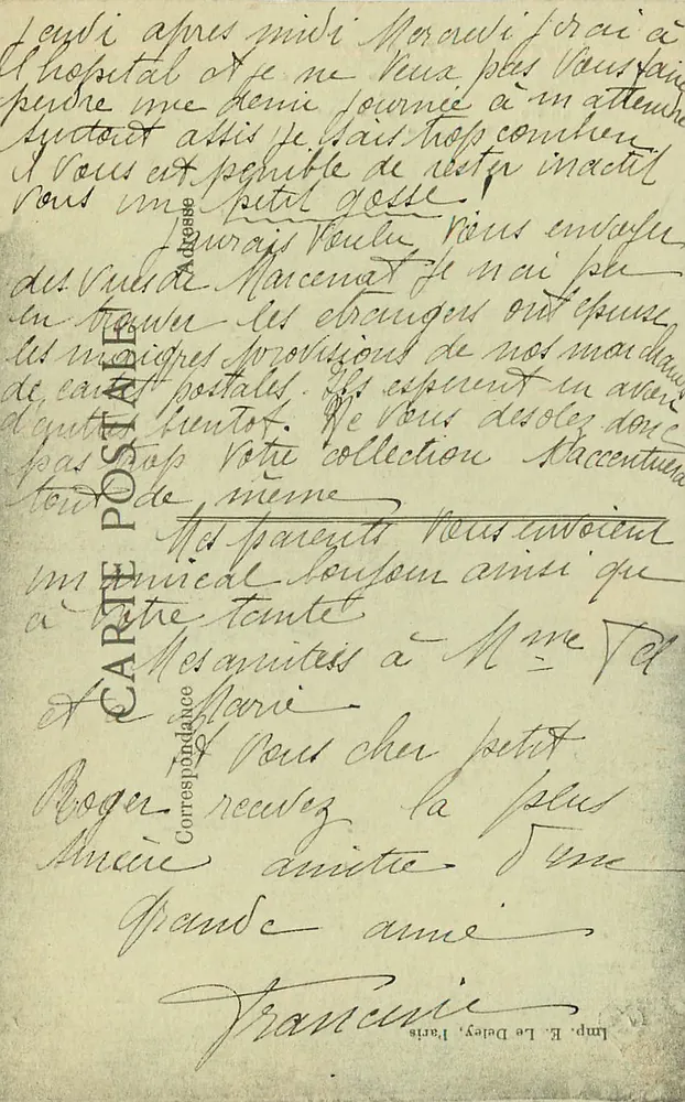 Molompize — Schloss Aurouze — Pittoreske Ruinen auf einem Felsen an der linken Seite des Allagnon — Die pittoreske Auvergne, Nr. 2387 - Rückseite
